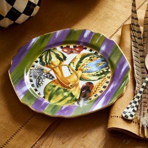 MACKENZIE-CHILDS Pheasant Run Dessert Salad Plate